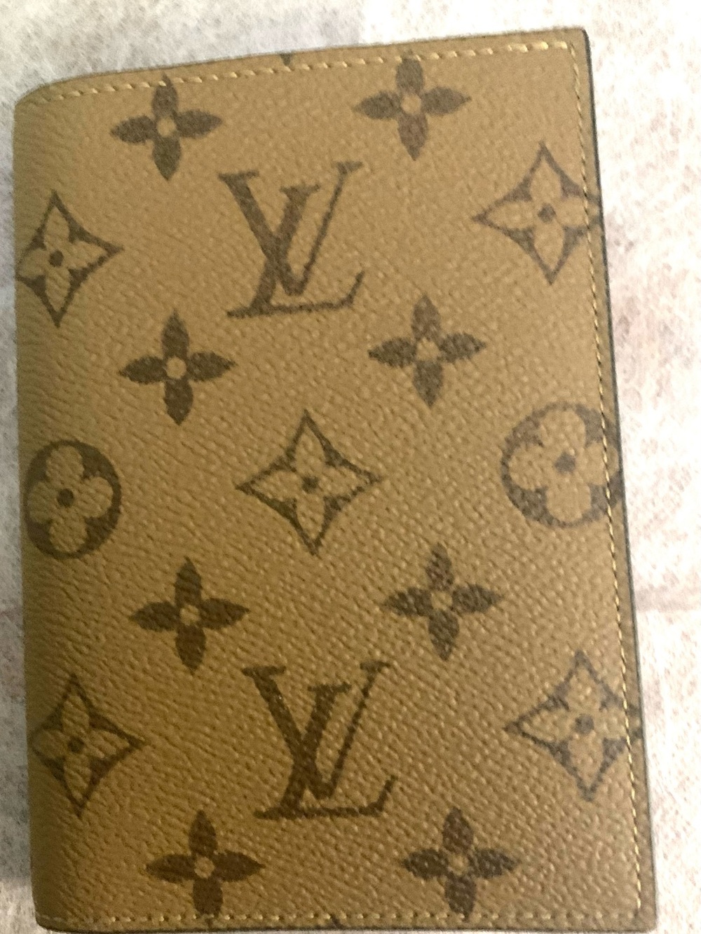 Louis Vuitton in  Gold Texture Agenda Wallet.